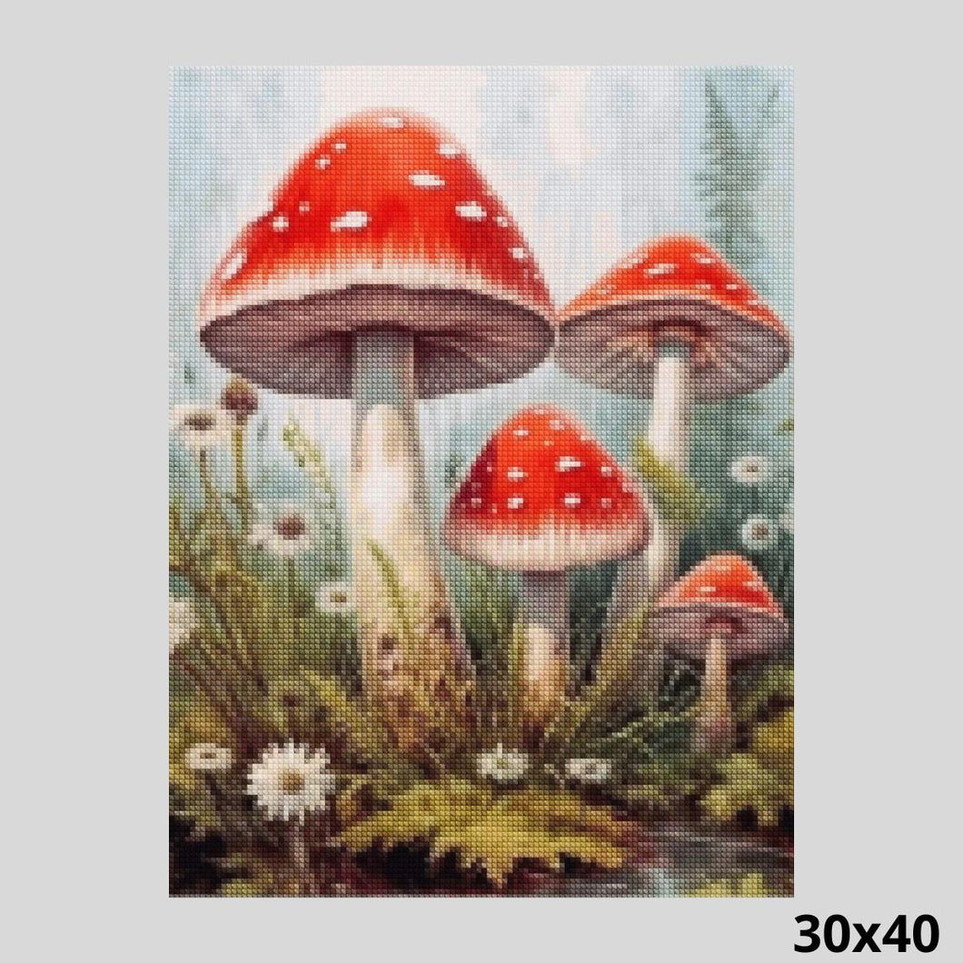 Mushrooms 30x40 - Diamond Art World