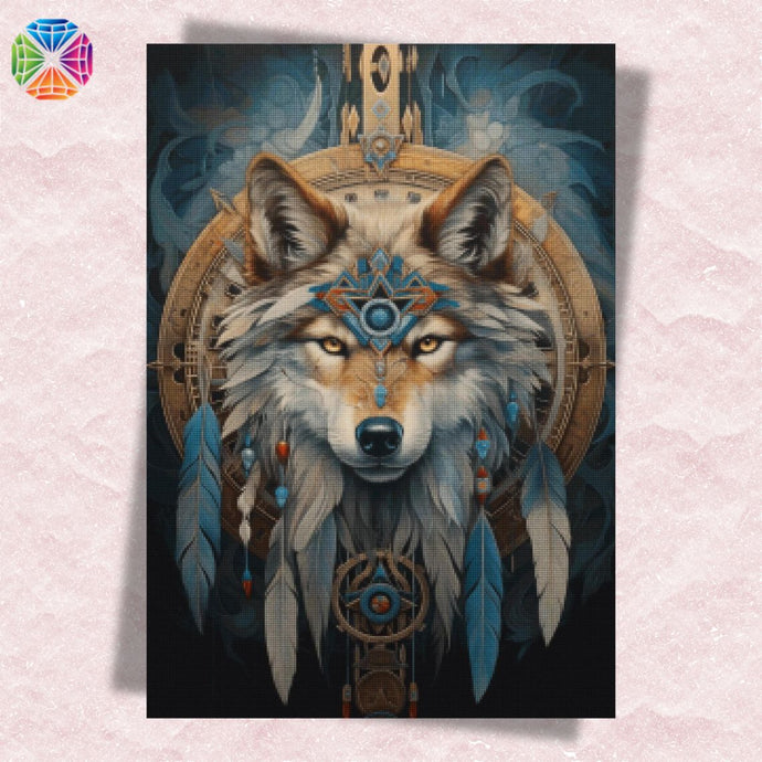 Mystic Wolf Dreamcatcher - Diamond Art World