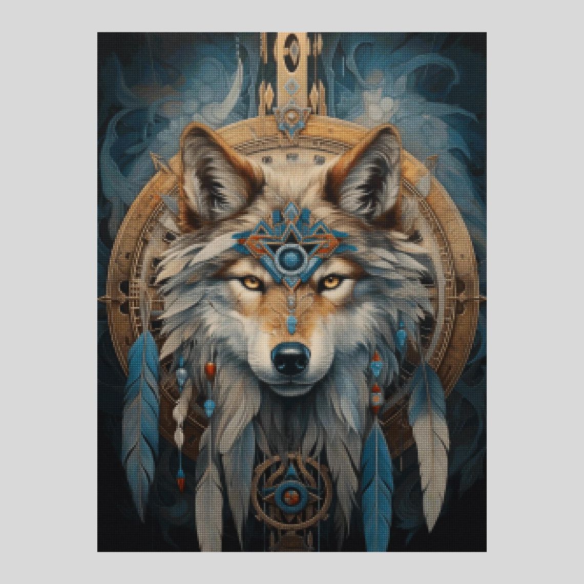 Mystic Wolf Dreamcatcher - Diamond Painting Kit