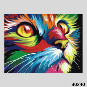 Neon Cat 30x40 - Diamond Painting