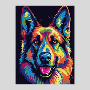Neon dog Diamond Painting
