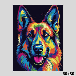 Neon dog 60x80 Diamond Painting