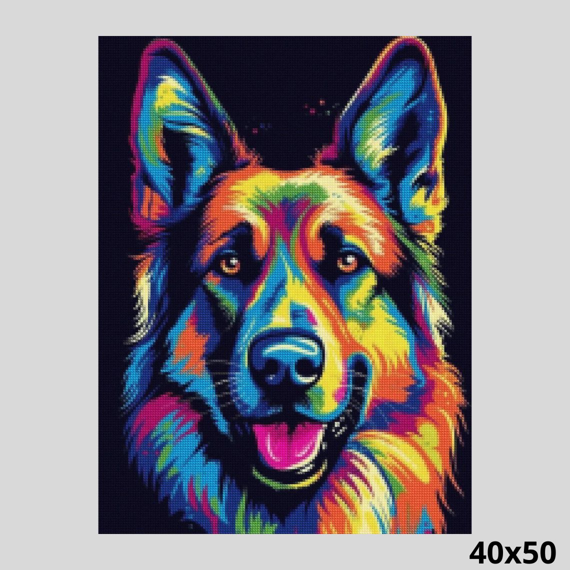 Neon dog 40x50 Diamond Painting