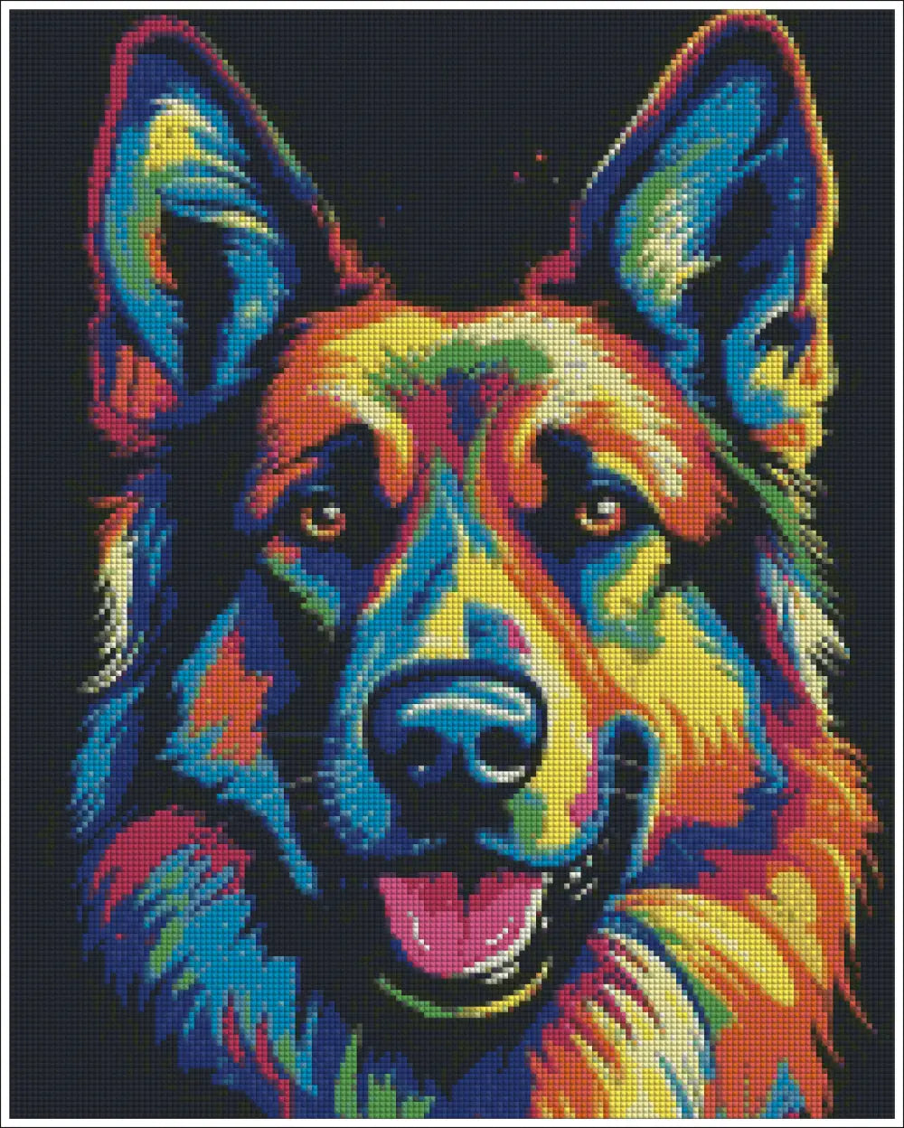 Neon dog - Diamond Art World