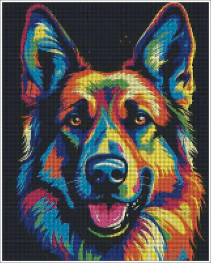 Neon dog - Diamond Art World