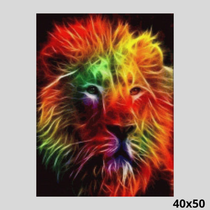 Neon Smoke Lion 40x50 - Diamond Art World