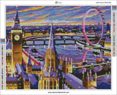 Night London - Diamond Painting Layout