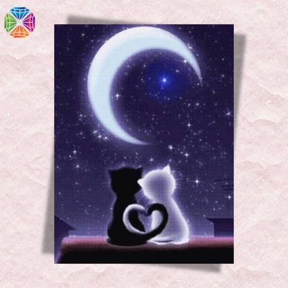 Night of the Cats Love - Diamond Painting