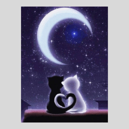 Night of the Cats Love - Diamond Painting
