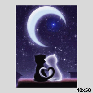 Night of the Cats Love 40x50 - Diamond Painting