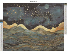 Load image into Gallery viewer, Nightscape over Gilded Tides 40x50 RD - AB Diamond Painting
