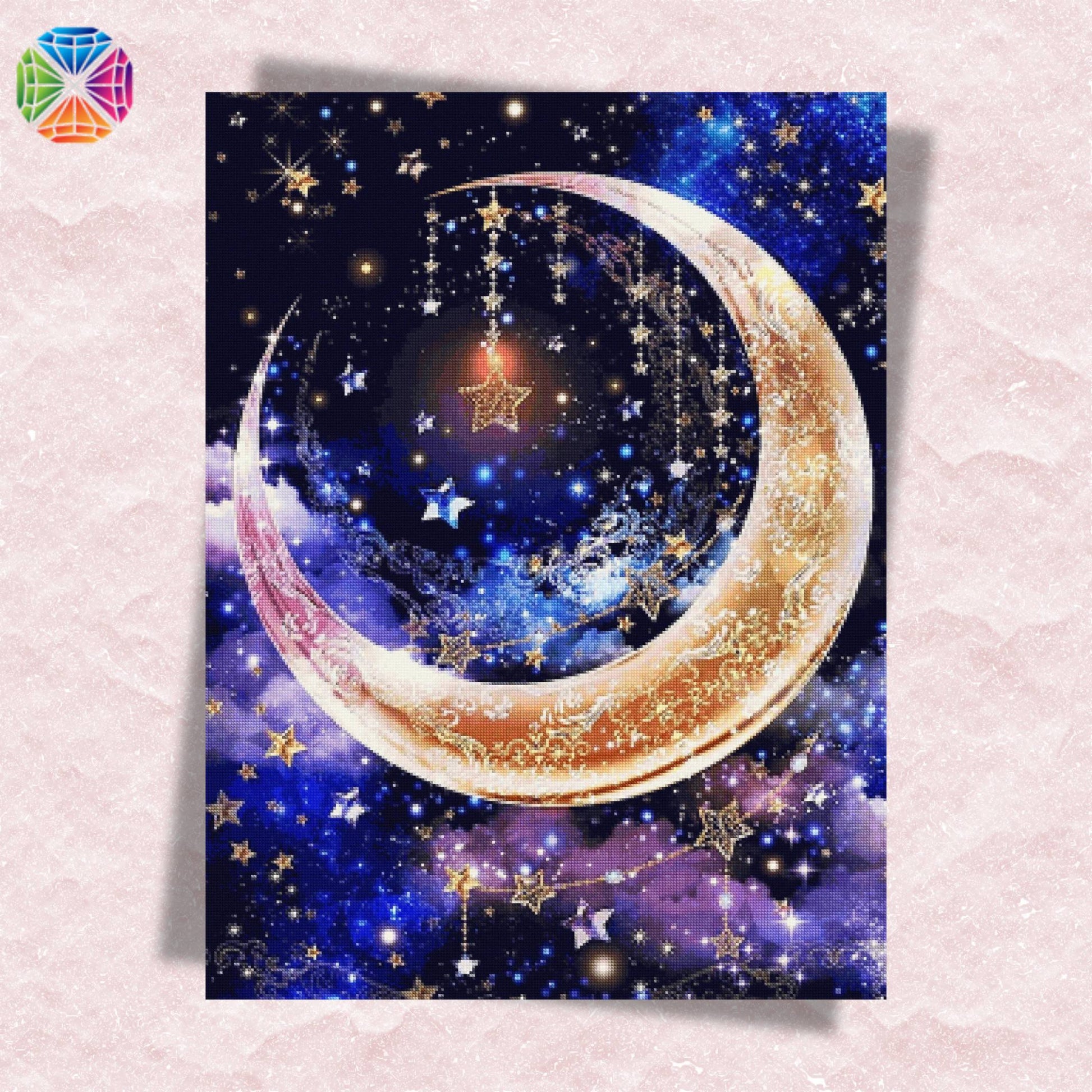 Ornamental Moon - Diamond Painting