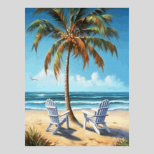 Load image into Gallery viewer, Beach and Palm Diamond Painting
