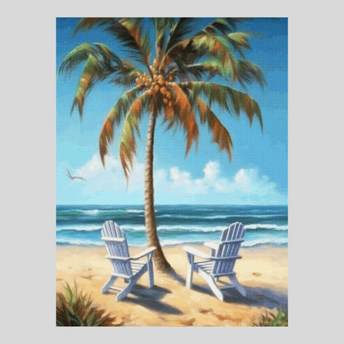 Beach and Palm Diamond Painting