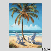 Load image into Gallery viewer, Beach and Palm 30x40 Diamond Painting
