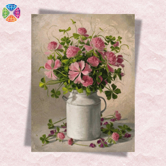 Pink Wild Flowers - Diamond Painting