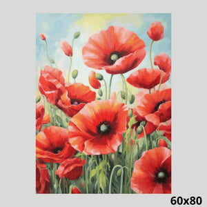 Poppy red 60x80 - Diamond Painting