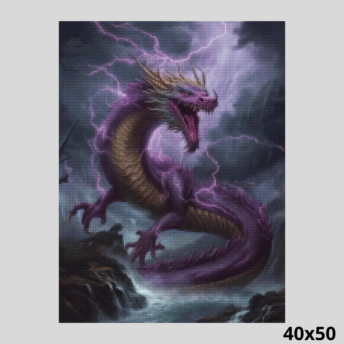Purple Dragon 40x50 - Diamond Painting