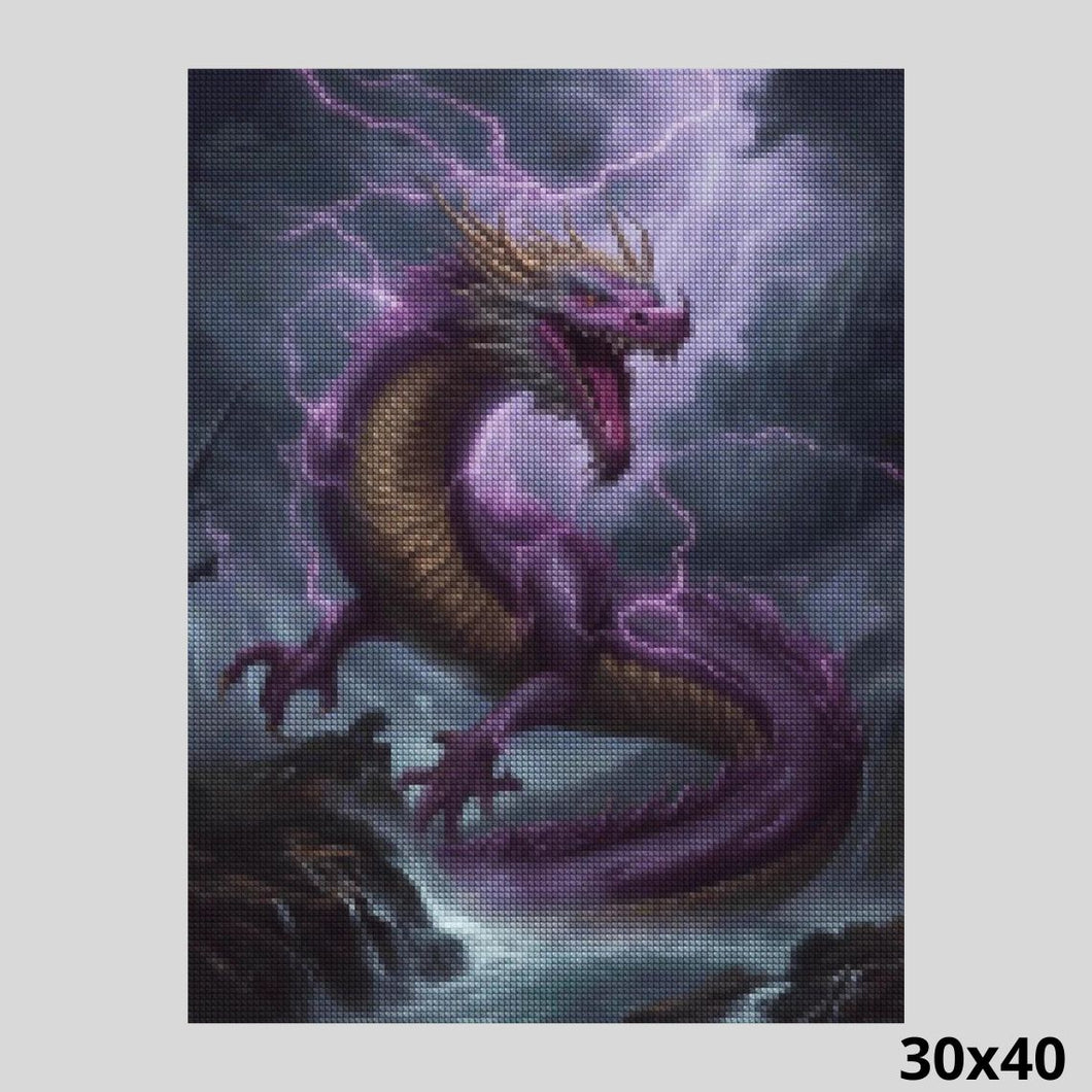 Purple Dragon 30x40 - Diamond Painting
