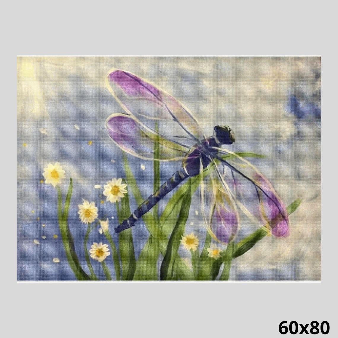 Purple Dragonfly 60x80 - Diamond Art World