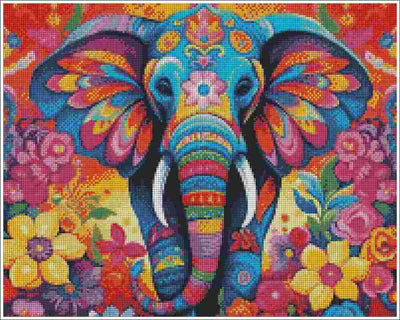 Purple Elephant - Diamond Art
