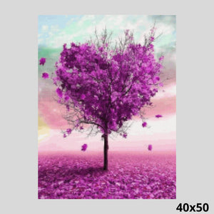 Purple Heart Tree 40x50 - Diamond Art World