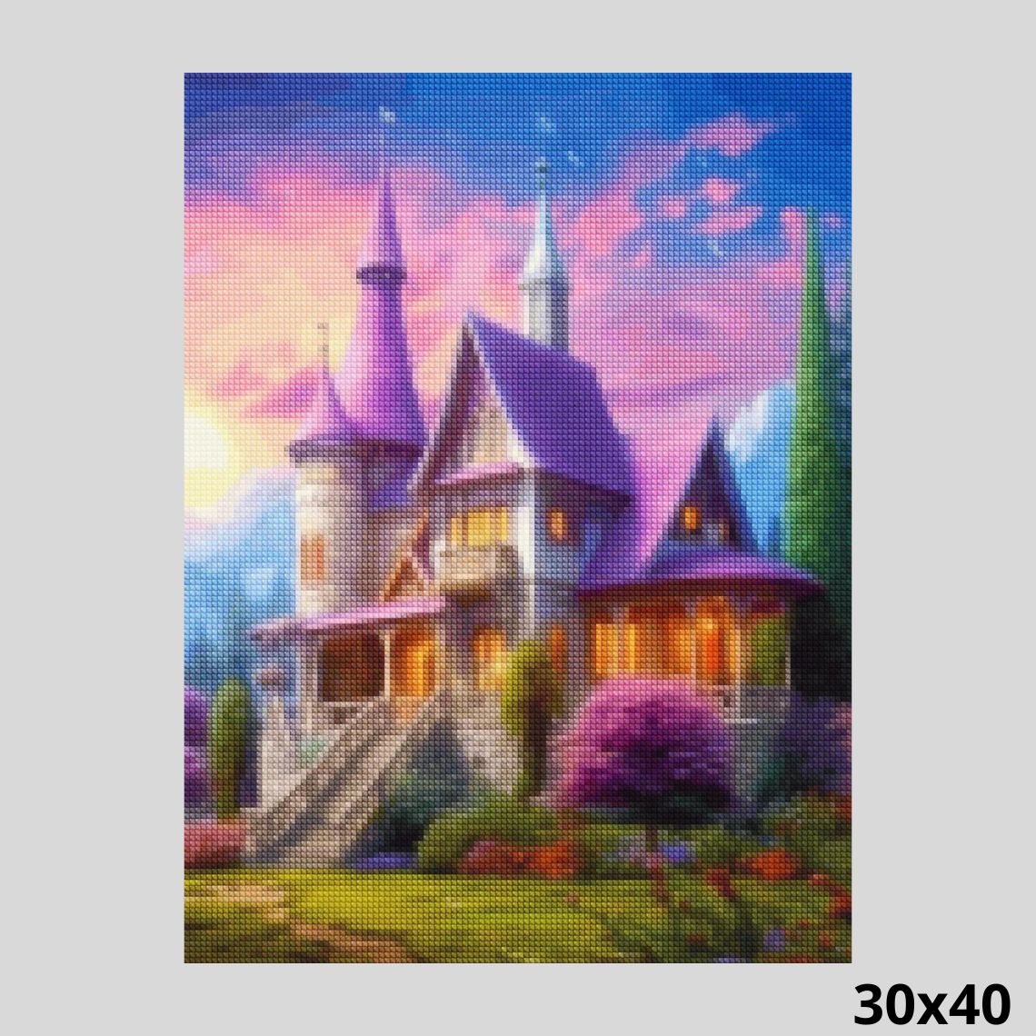 Purple Home Romance 30x40 - Diamond Art World
