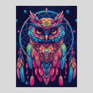 Purple Owl Dreamcatcher Diamond Painting