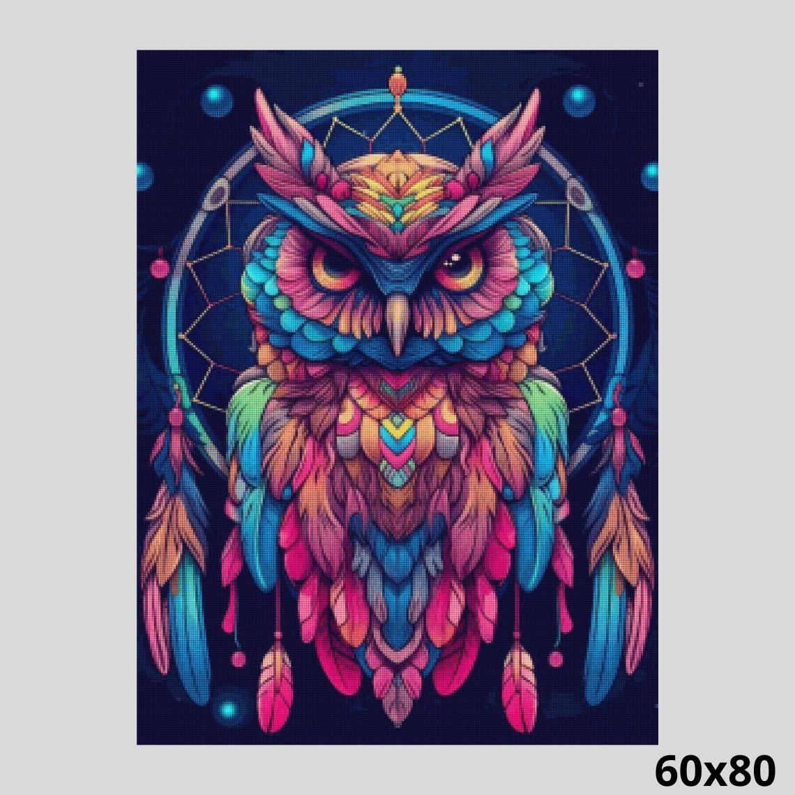 Purple Owl Dreamcatcher 60x80 Diamond Painting