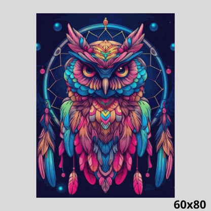 Purple Owl Dreamcatcher 60x80 Diamond Painting