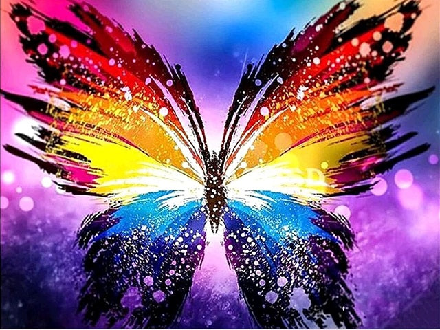 Rainbow Butterfly - Diamond Painting