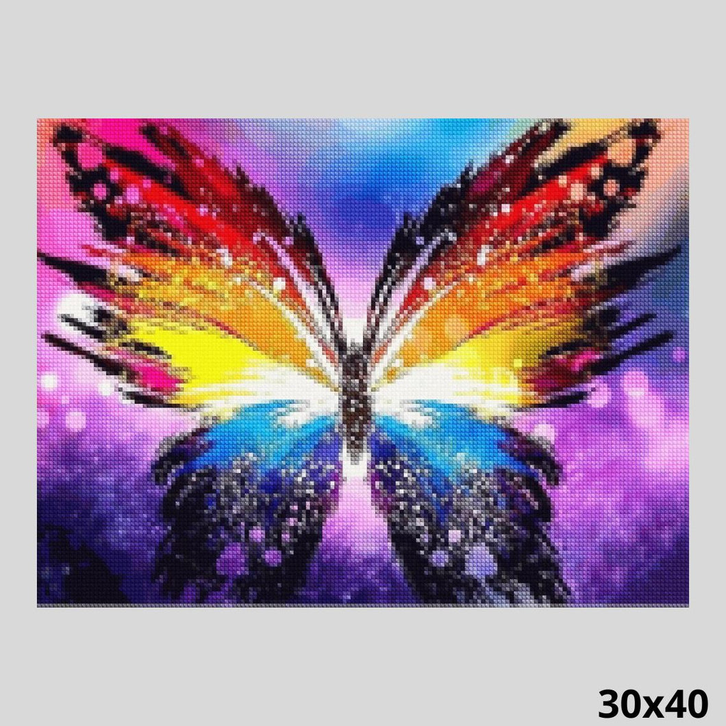 Rainbow Butterfly 30x40 - Diamond Art World