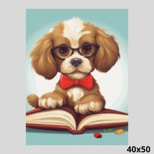 Load image into Gallery viewer, Dog Reading Book 40x50 Diamond Art World
