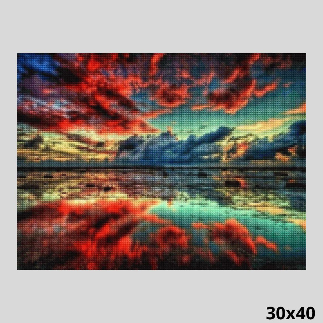 Red Clouds 30x40 - Diamond Art World