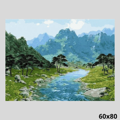 River in Mountains 60x80 - Diamond Painting