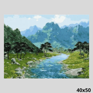 River in Mountains 40x50 - Diamond Painting
