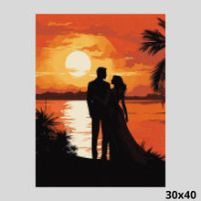 Load image into Gallery viewer, Romantic Meeting at Sunset 30x40 - Diamond Art
