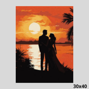 Romantic Meeting at Sunset 30x40 - Diamond Art
