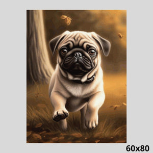 Sad Pug Dog 60x80 Diamond Painting
