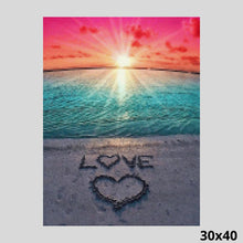 Load image into Gallery viewer, Sandy Heart on the Beach 30x40 - Diamond Art
