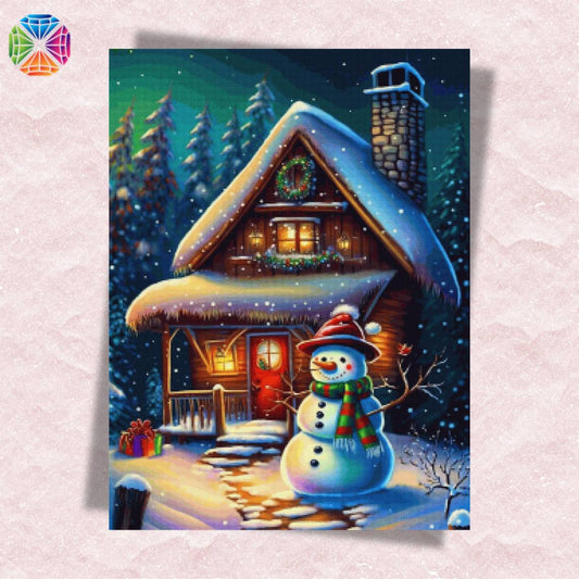 Snow Cottage Christmas - Diamond Painting