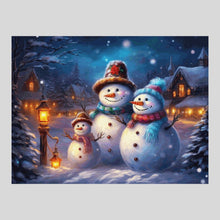 Load image into Gallery viewer, Christmas Snowman Family - Diamond Art
