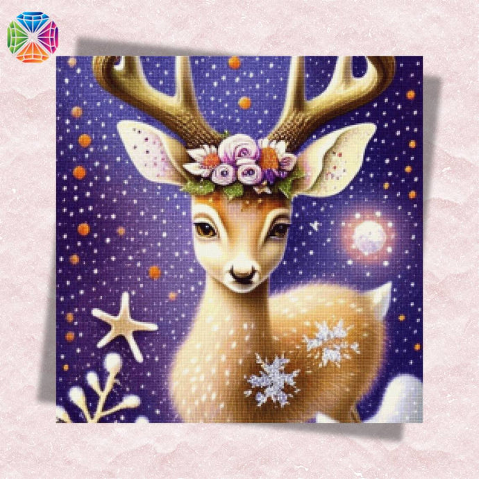 Snowy Baby Deer - Diamond Painting