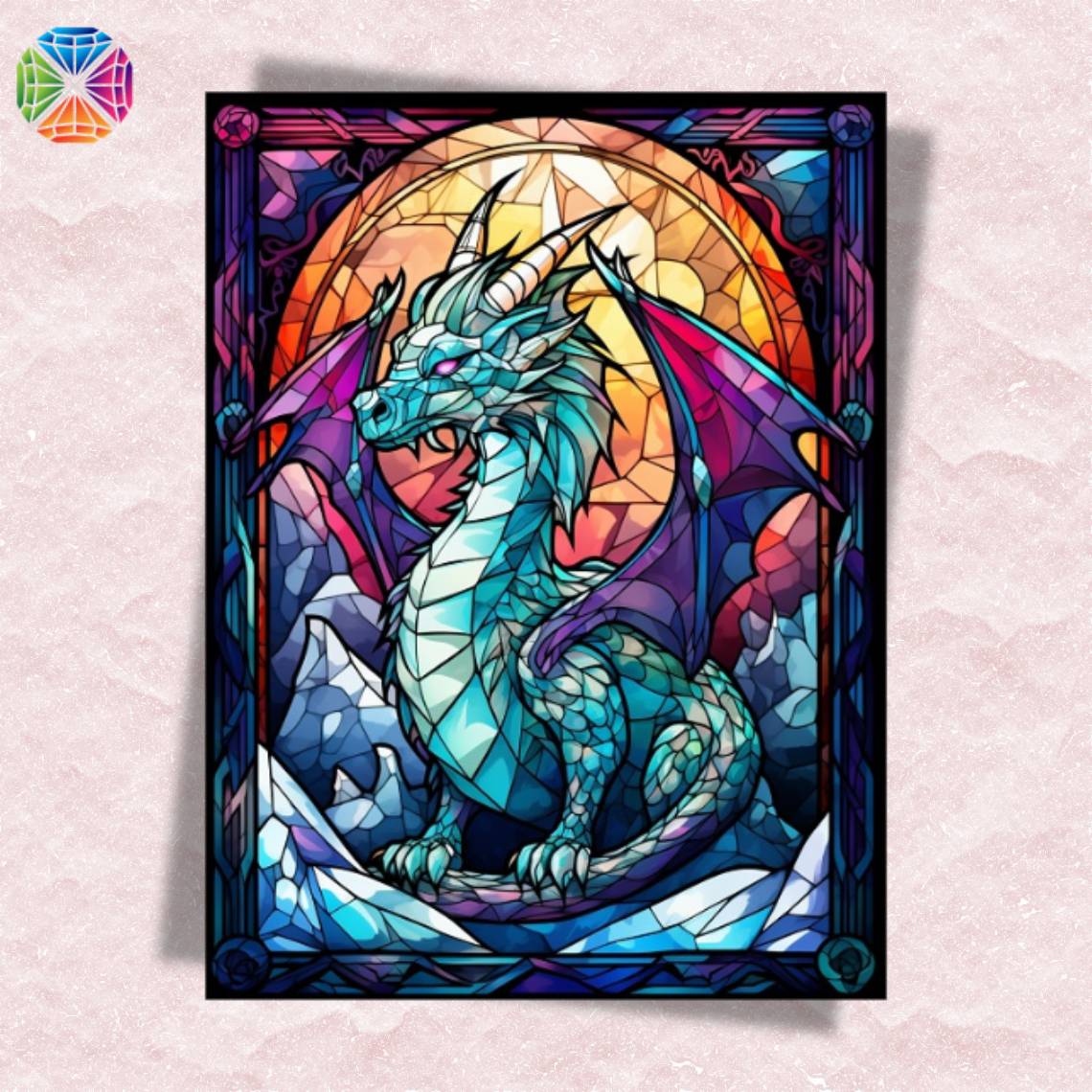 Stained Glass Dragon - AB Diamond Painting