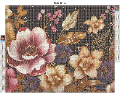 Starlit Blossoms 40x50 RD - AB Diamond Painting