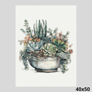Succulent Plant Pot 40x50 Diamond Art World