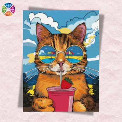 Summer Cat Chill - Diamond Painting