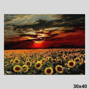 Sunflower at Sunset 30x40 - Diamond Painting