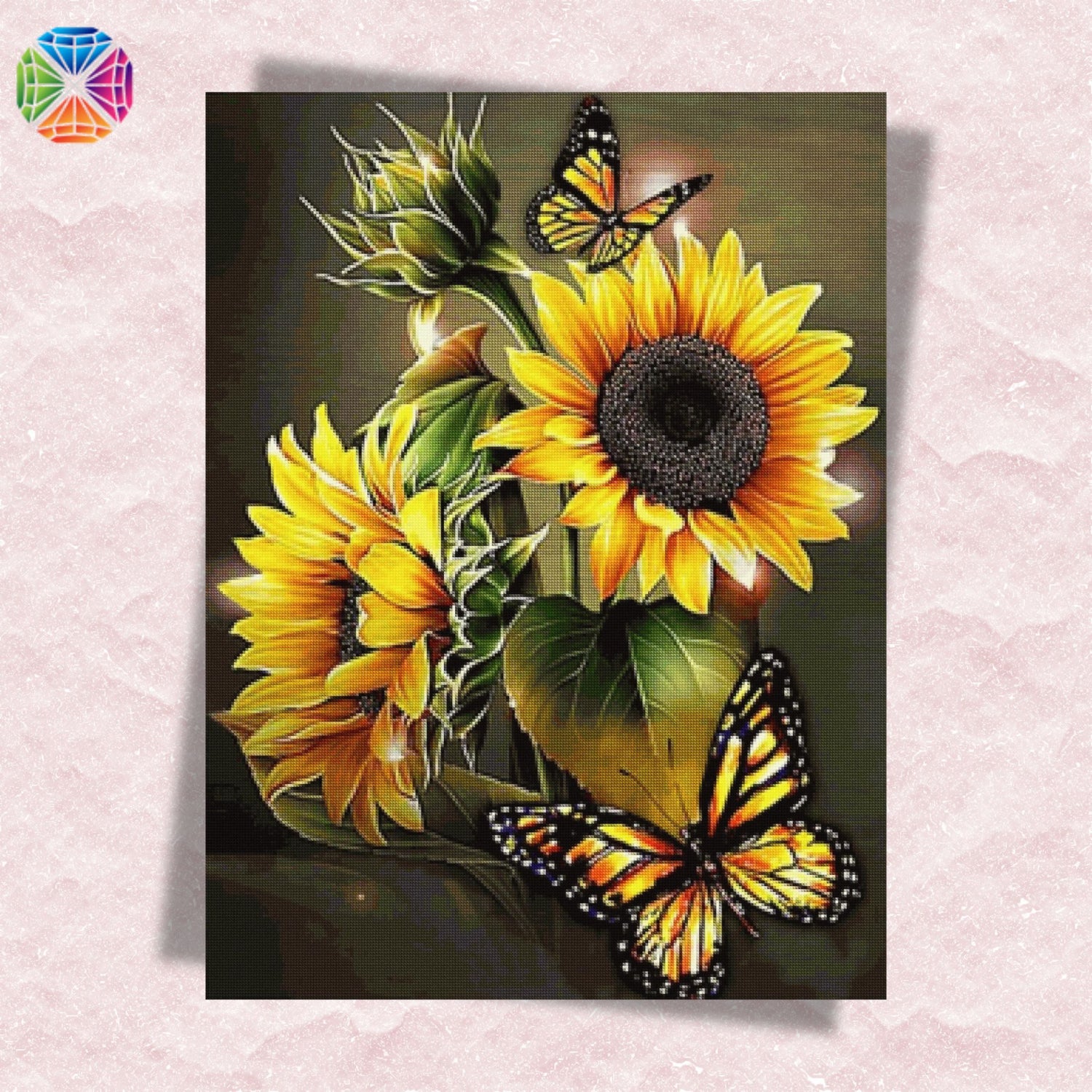 Sunflowers Yellow Butterflies - Diamond Painting