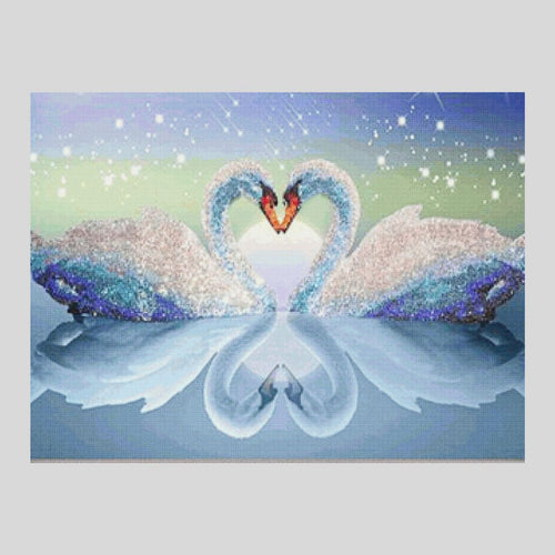 Swans in Love - Diamond painting